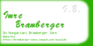 imre bramberger business card